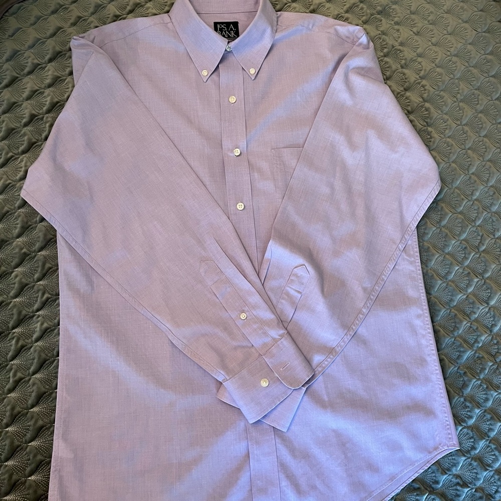 Jos A Bank Men’s Tailored Fit Travelers Collection Dress Shirt